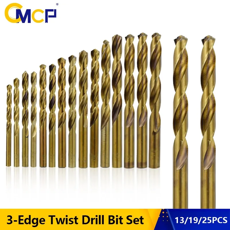 CMCPTwistDrillBit131925pcs3EdgeHSSM42GunDrillBitfor