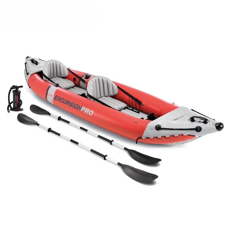 Intex 68309 Excursion Pro 2 Barca A Remi Kayak Da Pesca Sport Acquatici All'Aperto Gommoni Kayak