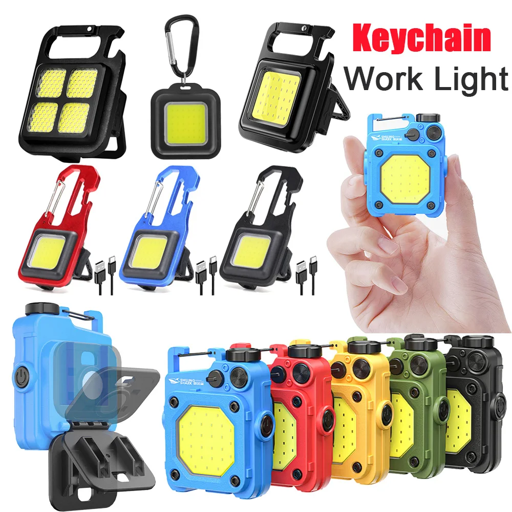 LED COB Car Inspection Light Mini USB Pocket Camping Light Torch Multi