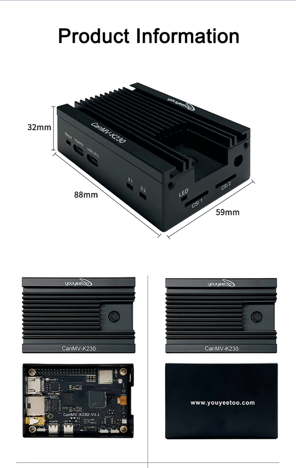 Kendryte CanMV-K230 Dual-core RISC-V CPU AI Development Board with Built-in DPU