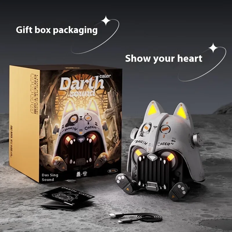 New Darth Meow Friday Canned Wireless Bluetooth Speaker Home Display Stereo Sound HIFI Sound Quality Audio Desktop Gifts