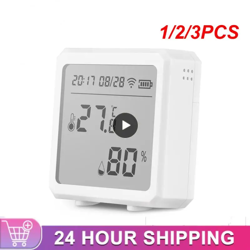 

1/2/3PCS Tuya Smart Temperature and Humidity Sensor Indoor Hygrometer with LCD Display Should Work with Gateway