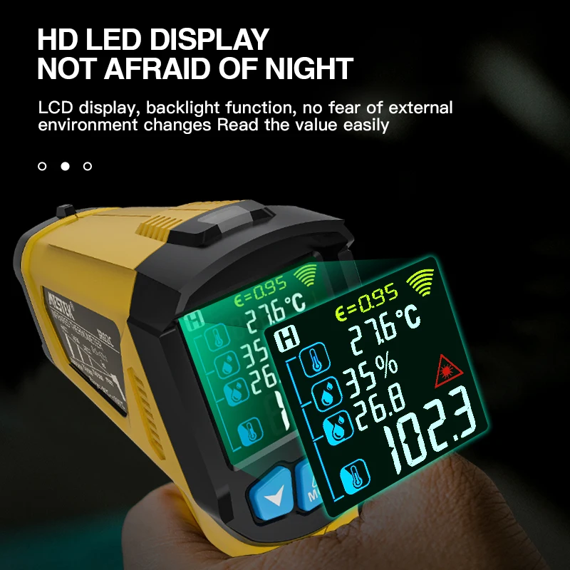 MESTEK Infrared Thermometer - Non-Contact Digital Pyrometer with Laser Temperature Gun Accurately measure temperature without contact using our advanced infrared thermometer, available in various models with different temperature ranges and features. Accurately measure temperature without contact using our advanced infrared thermometer, available in various models with different temperature ranges and features. Sa1327a1e0bd245838bf194fad7e430359 -