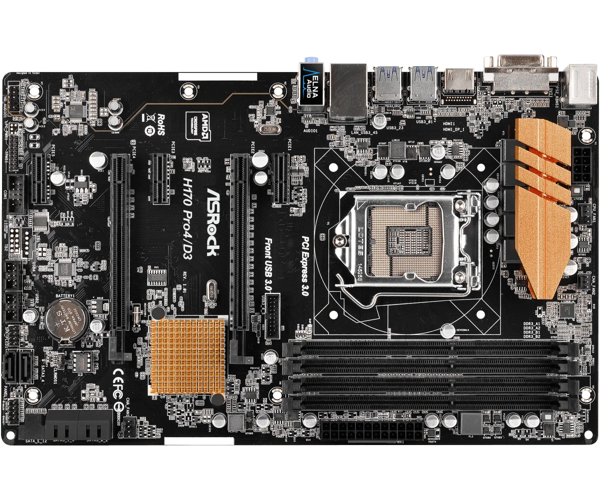 intel H170 Motherboard ASRock H170 Pro4/D3 LGA 1151 DDR3 64GB PCI 