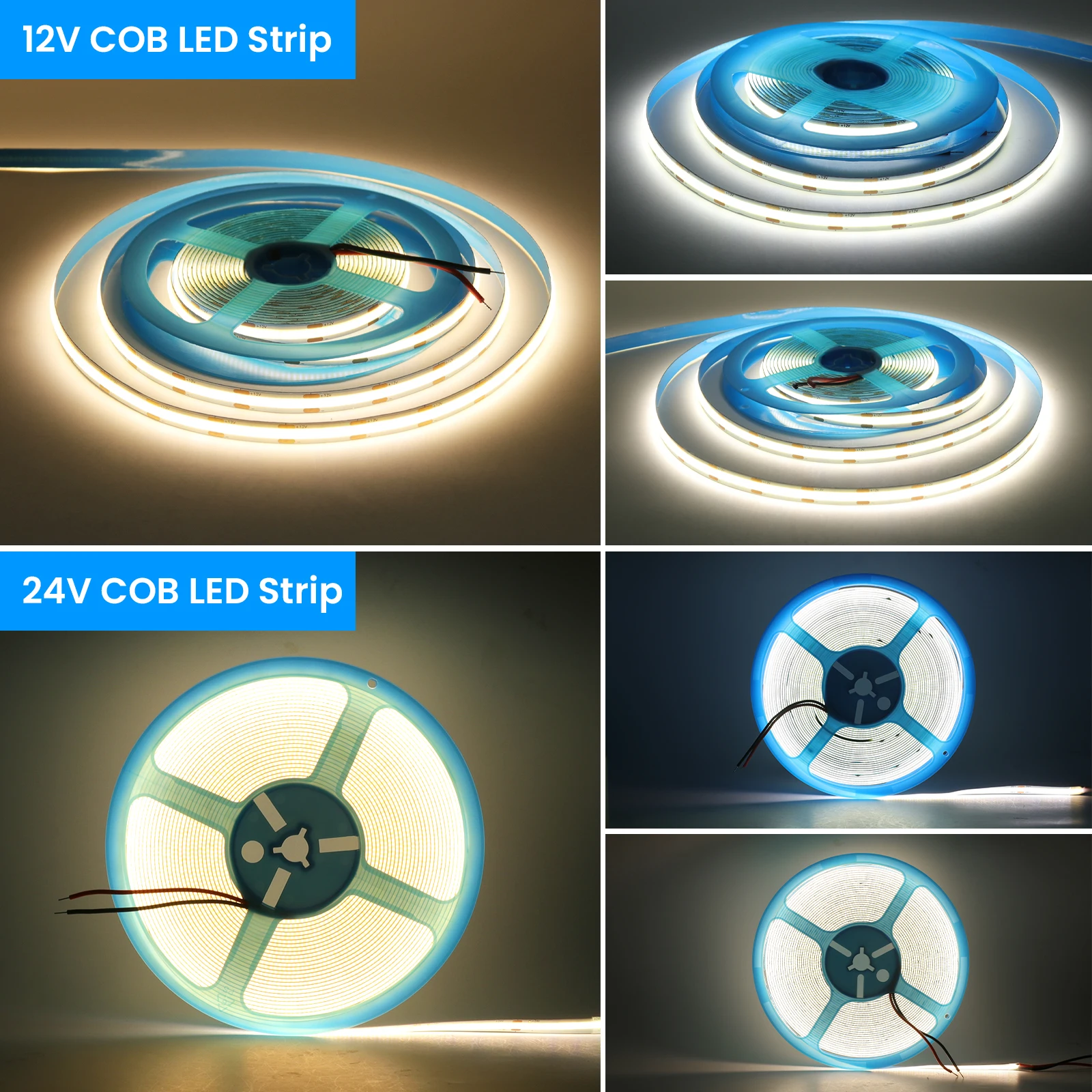 COB LED Strip Lights 320 480 528LEDs/m High Density Flexible Tape Ribbon Sa132a760e71c47f792a67ad27e8453e9R