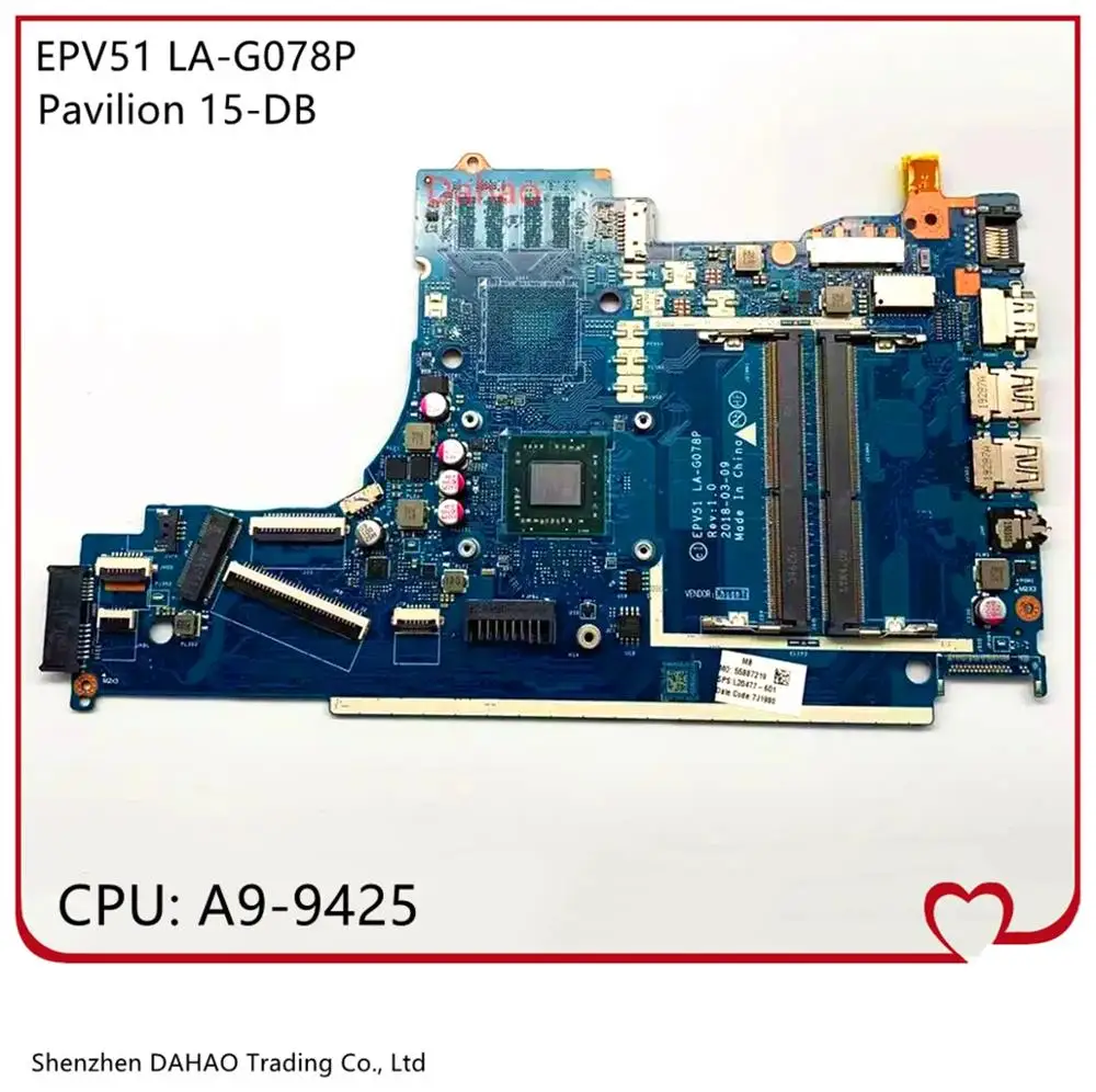 

Для HP 15-дб материнская плата с процессором A9 A6-9225 DDR4 EPV51