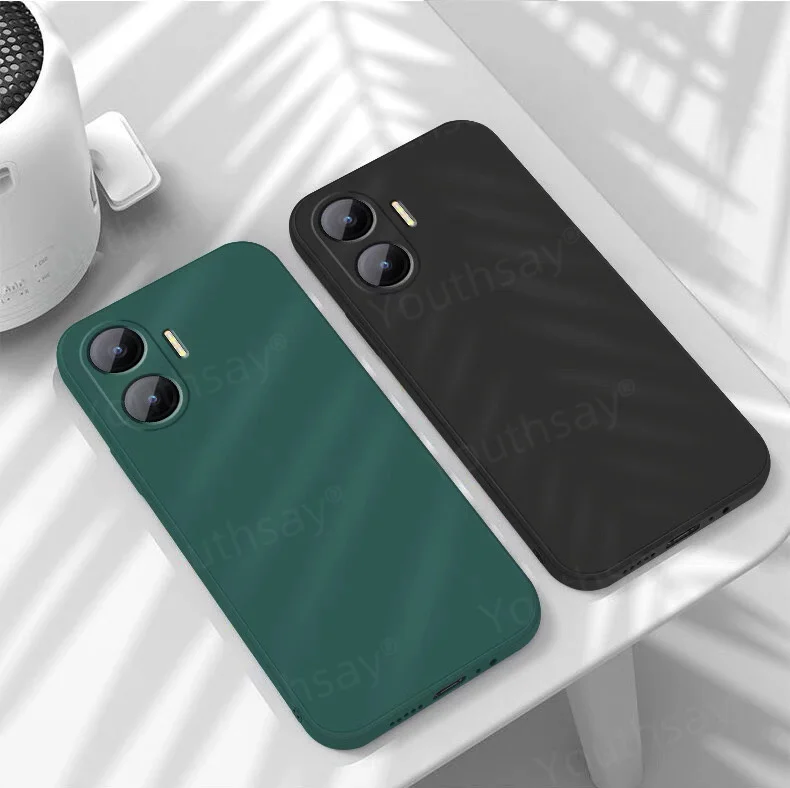 Soft Liquid Silicone TPU Phone Case with Camera Protector and Bumper Design