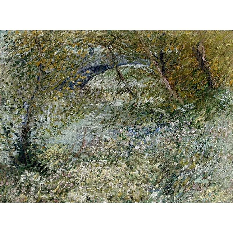 Vintage French Country Meadow Canvas Painting Wall Art