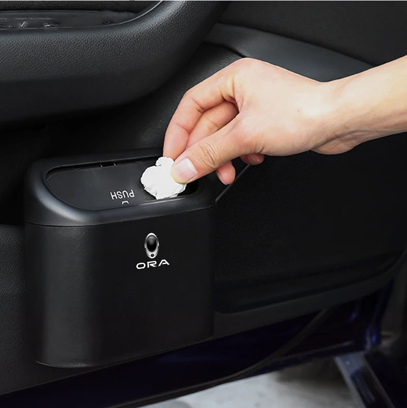 1PCS Car Trash Can Hanging Vehicle Trash Bin For GWM ORA Good Cat Funky Cat Ballet EV ORA 03 03GT Auto Interior Accessories
