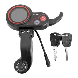 LED Display Instrument Panel with Key and Mileage Meter (Black)
