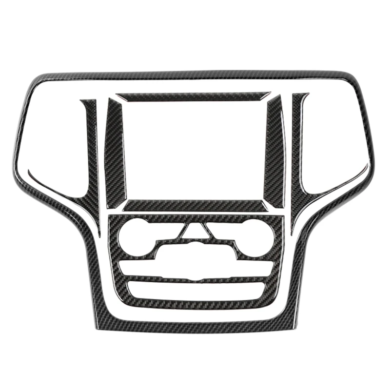 

Отделка салона из углеродного волокна для GPS-навигации, центральной консоли, украшение для приборной панели, чехол для Jeep Grand Cherokee 2014-2018