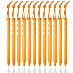 12-Pack Heavy Duty Aluminum Tent Stakes (Yellow)