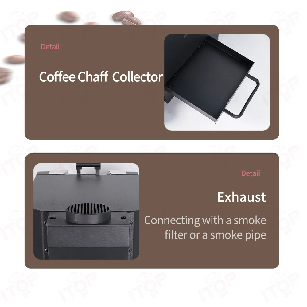ITOP V2 Coffee Bean Roaster CYBEROASTER 1000W 500g Capacity for Commercial Family coffee bean roaster coffee roaster machine