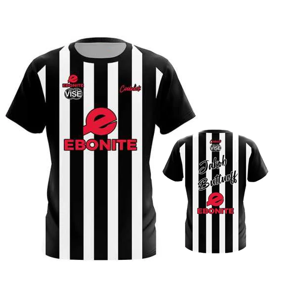 Summer Men's Ebonite Jakob Butturff Futuristic Sport CoolWick Bowling Jersey 3D Print Sports T-shirt Short Sleeve Loose
