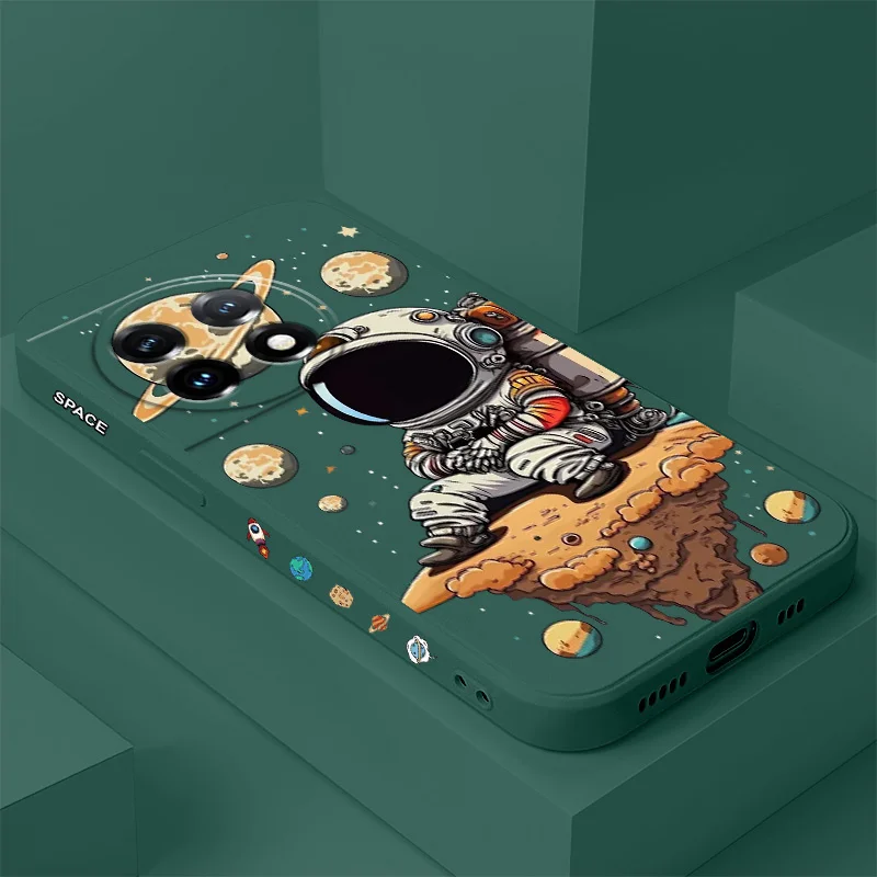 Thinking Astronaut Liquid Silicone Phone Case