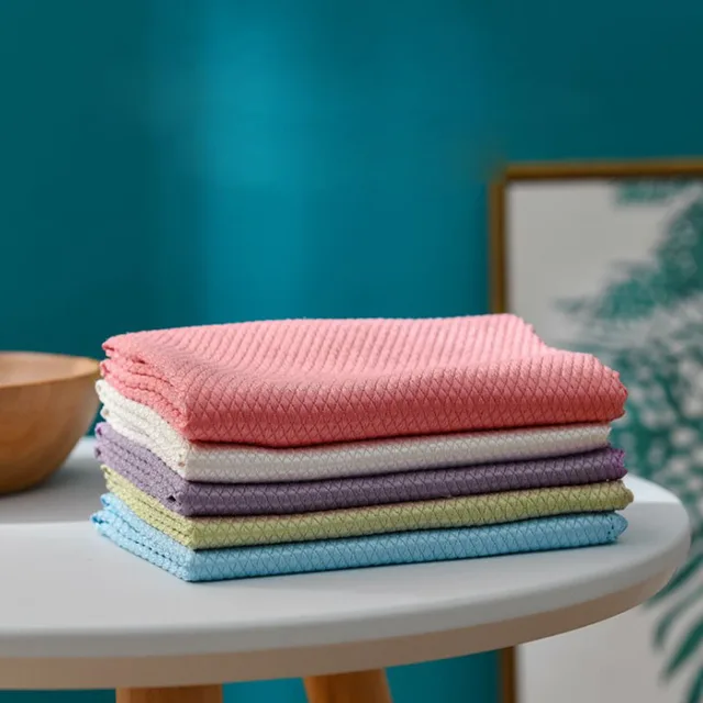 5/10 Pcs Grease Hal Scale Törölje Meg A Hatékony Konyhai Mikroszálas Méretű Mosó Rongyok Tiszta Törülközőszöveteket Otthoni Szerszámok Edénytisztítás - Image 5