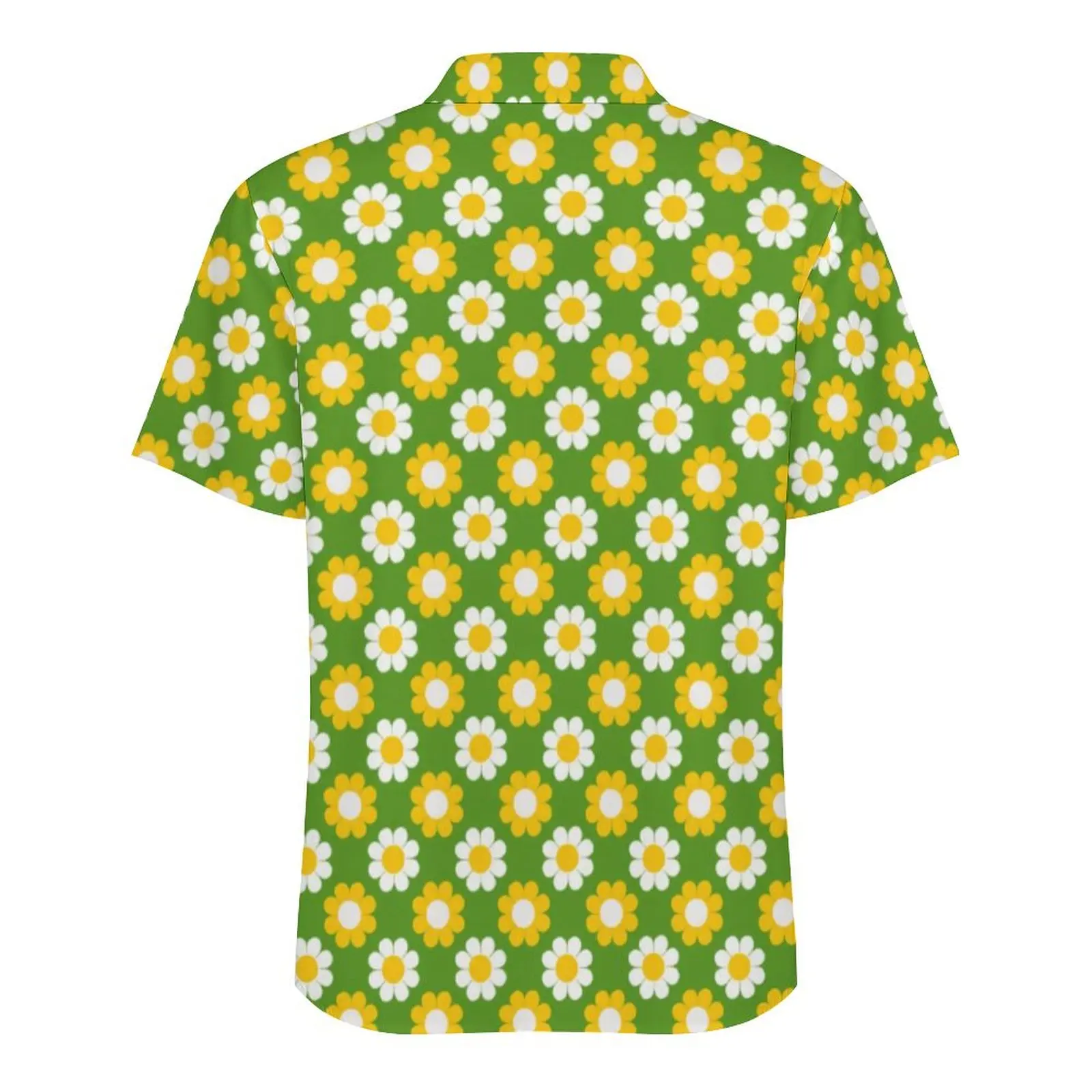 Summer Shirt Beach Retro 60s Floral Blouses Flower Power Print Novelty Casual Shirts Mens Short Sleeve Fashion Plus Size Clothes 4