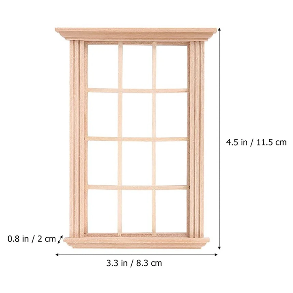2Pcs Mini Furniture Doll House Miniature Window Frame Model Decoration Windows Dollhouse Furniture Toy 5