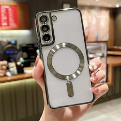 Luxe Magnetische Plating Clear Case Cover