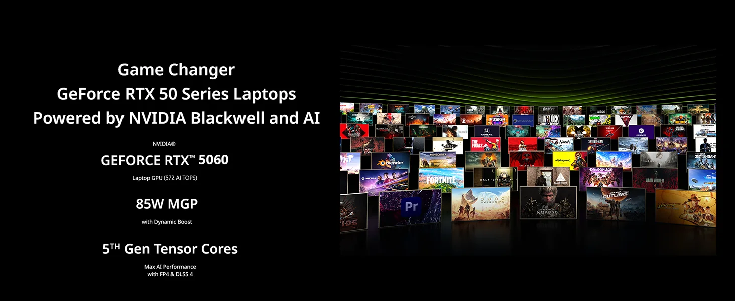 acer nitro V AMD; RTX laptop; 16” gaming laptop; AMD gaming laptops; DDR5; RTX 50; DLSS 4