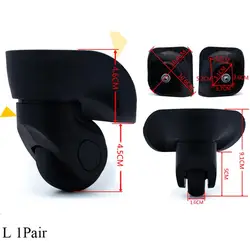 Universal Wear-Resistant Replacement Luggage Wheels - DIY Repair Accessories (Black B)