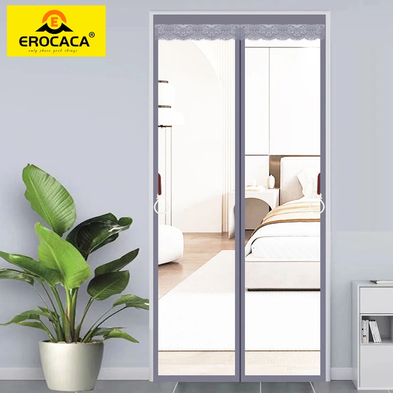 

EROCACA Gray Air-conditioning Door Curtain Summer Winter Windproof Heat-insulating Bedroom Kitchen Partition Curtain Keep Warm