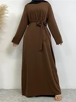 Moderate Abaya Fashion New Turkey Abaya Arab Dubai Islamic Clothing Muslim Women's Clothing Abaya Women Mose Women's Dress 4