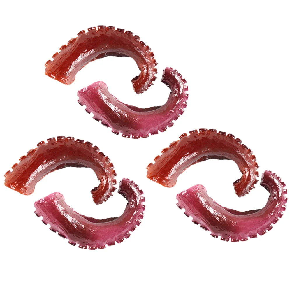 

6 Pcs Imitation Meat Simulated Octopus Claw Birthday Decoration for Girl Squid Figure Model Pvc Simulation Claws