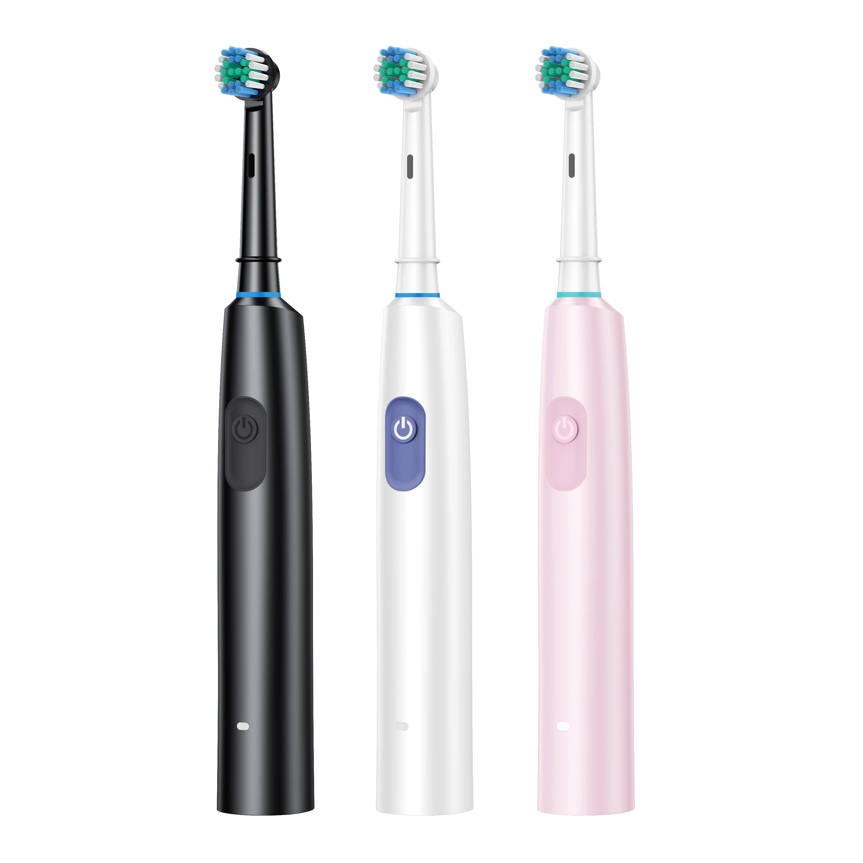 Electric Toothbrush 2002 Rotating Adult Timer 6 Mode USB Charger Rechargeable Replacement Heads Set