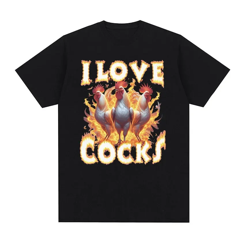 

Футболка мужская оверсайз с принтом «I Love Cocks», 100% хлопок