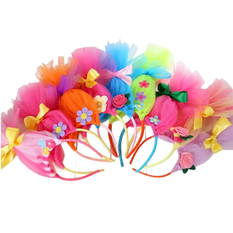 

Trolls Troll Doll Girl Cartoon Hairband Kawaii Cute Hairband Halloween Creative Funny Cosplay Headwear Wholesale Holiday Gift