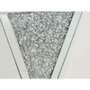 Silver Mirrored End Table, Crystal Inlay Side Table Accent Table, Small Mirrored Coffee Table for Living Room 6