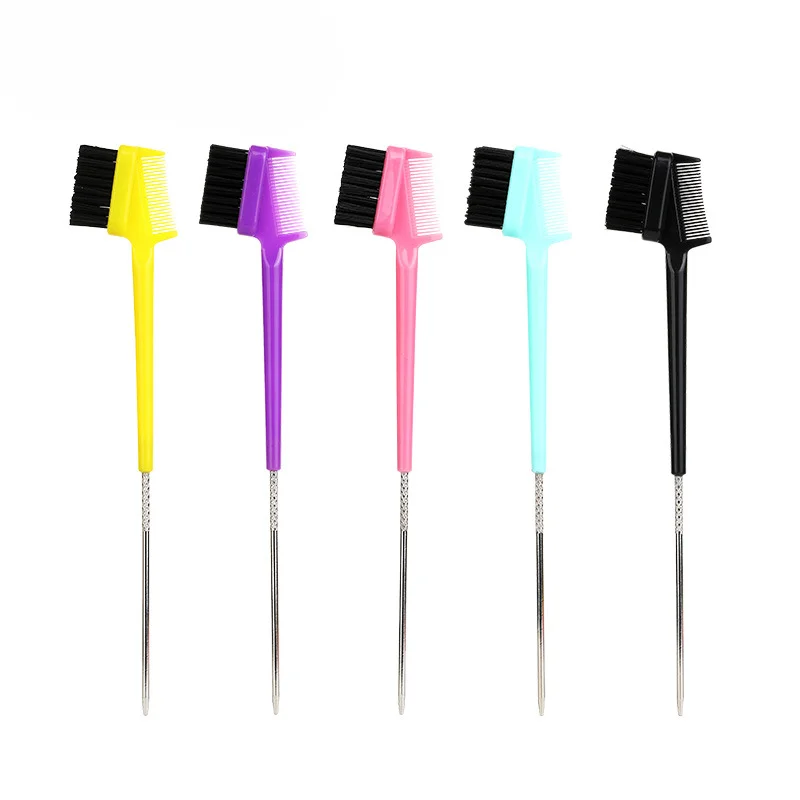 Hair Styling Grooming Tools Edge Control Hair Brush Metal Rat Tail Comb for Parted Tail