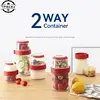 Fresh-keeping Food Container Fruit Salad Yogurt Box Kitchen Container For Cereals Double-layered Portable Travel Storage Jars 1