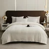 A pure white blanket, simple polyester rectangular, skin friendly, comfortable nap blanket suitable for all seasons 3
