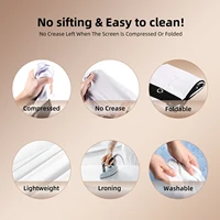 Salange Projector Screen 100 inch 120 inch 150 Portable Foldable for Home Theater Outdoor Indoor Double Side projection screens - Image 3