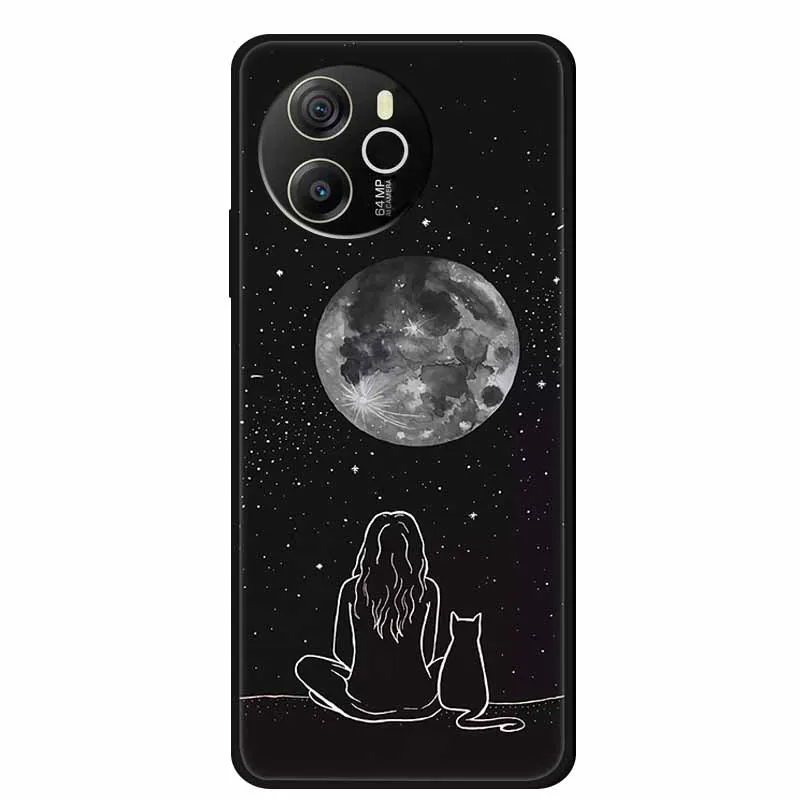 Black Silicone Soft Back Protective Case Cover