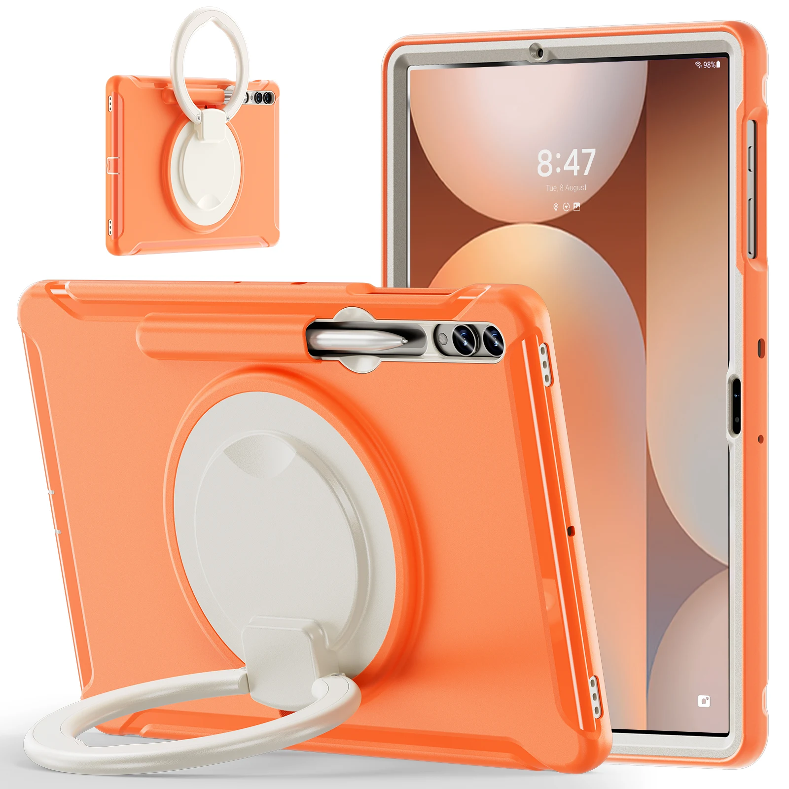 Durable Handle Kickstand Shockproof Tablet Case Cover with Stand