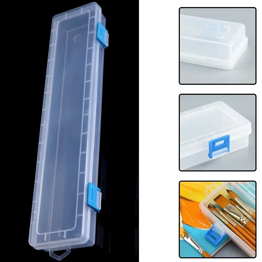 Tool Storage Box 1Pc 33x7x3.5cm For Brushes Painting Pencils Watercolour Pens Arts Crafts Sewing Drawing