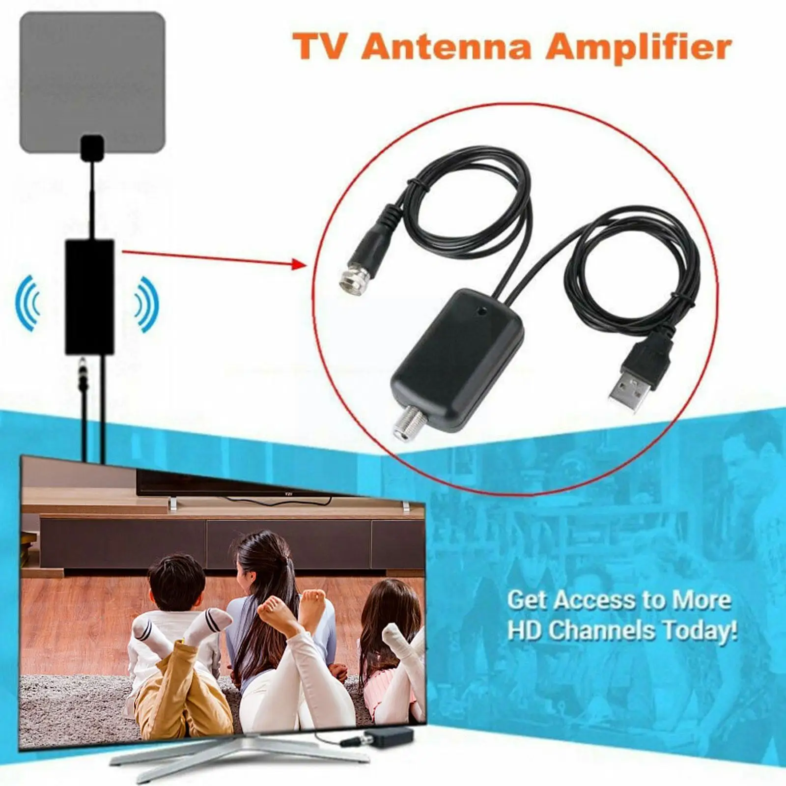 TvAntennaSignalAmplifierBoosterConvenienceAndEasyInstalltion