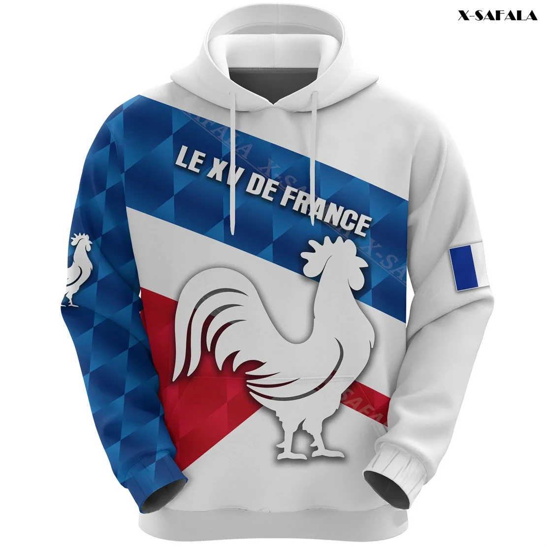 France Rugby Le XV De Sporty National 3D Print Zipper Hoodie Men Kids Pullover Sweatshirt Hooded Jersey Tracksuits Outwear