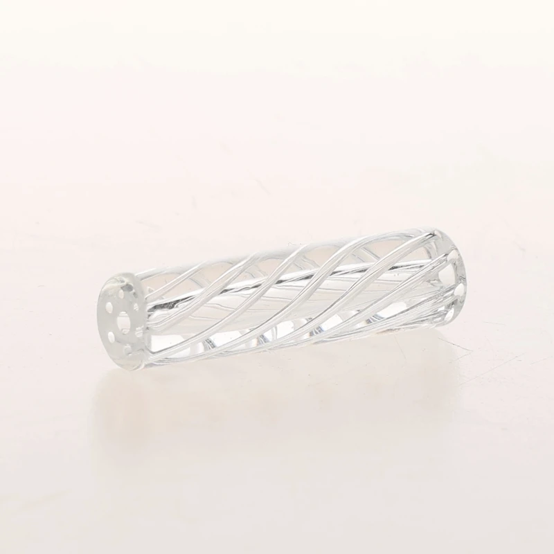 Retail 5pcs/box In Stock 7 Holes Spiral Screw Line Style Transparent Smoking Glass Filter Tips with 7 Holes Smoking Accessories