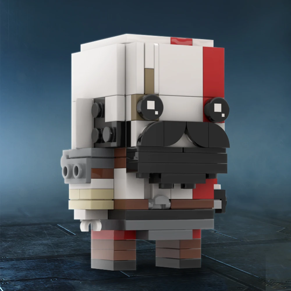 

MOC-75469 Kratos (God of War) Brickhead Cartoon Characters Bricks Action Figrues Building Block Set Game Kids Toy Birthday Gift