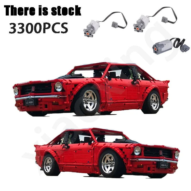 42143 Compatibile Moc-52957 Red Supercar Kit Scale 1:8 Electric Rc Car Building Block Model Toy Adult Kids Birthday Gift