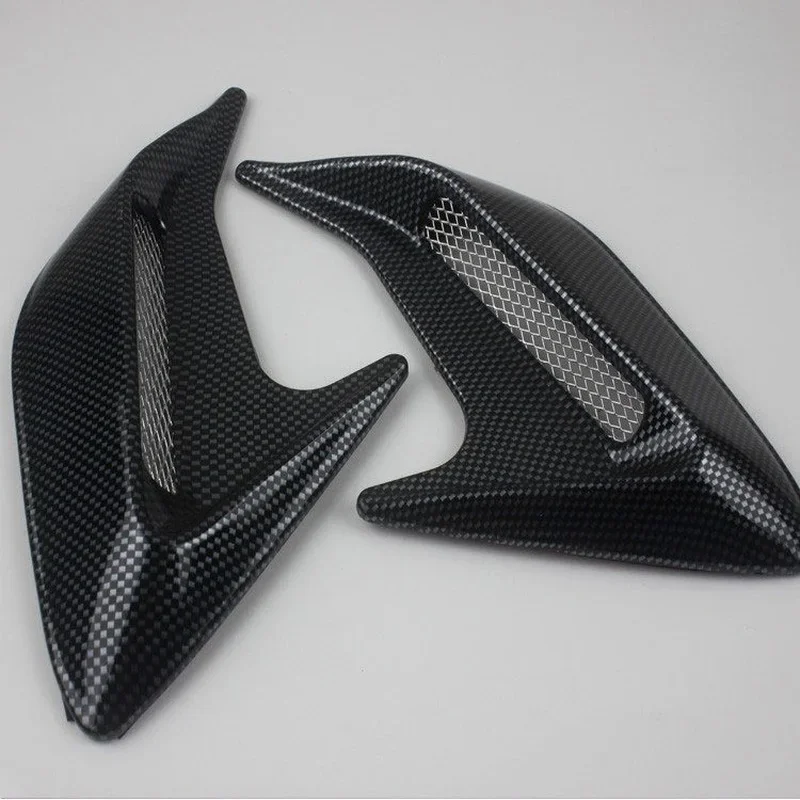 2 Pcs ABS Plastic Car Fender Stickers Car Body Trim Accessories Side Air Outlet Air Flow Mudguard Inlet Sticker Shark Gill Outlet Simulation Exterior Decoration