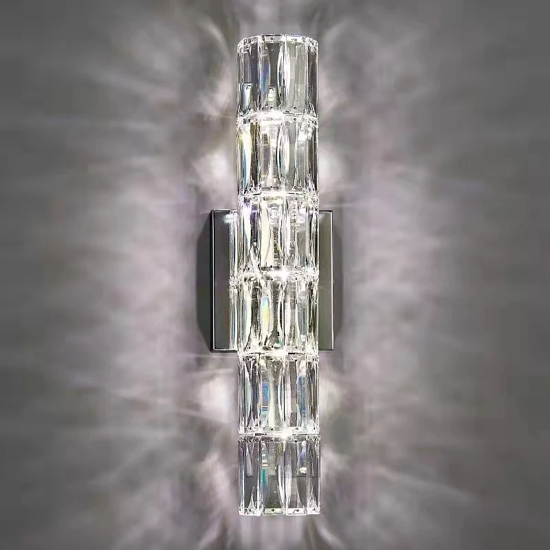 Modern LED Luxury Crystal Wall Lights Gold Chrome Home Indoor Wall Lamps Living Room Bedroom TV Background Decor Wall Sconces
