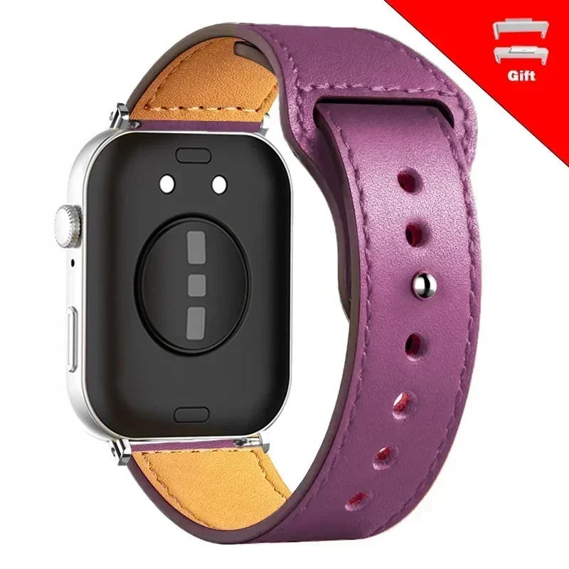 Elegant Leather Bracelet Strap Replacement for Smartwatches - 2024 Edition Accessories