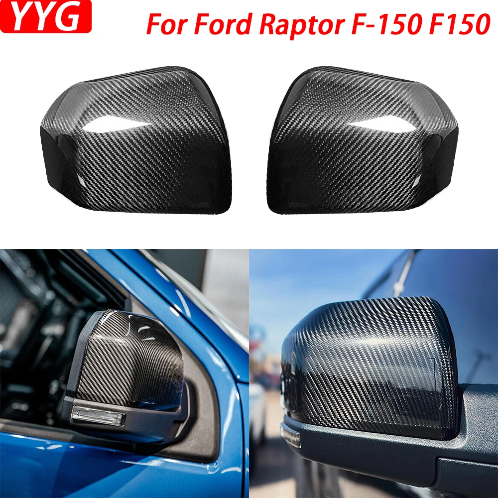 

Для Ford Raptor F-150 F150 2015 2016 2017 2018 2019 2020 реальное сухое углеродное волокно панель заднего вида отделка крышка автомобильные аксессуары