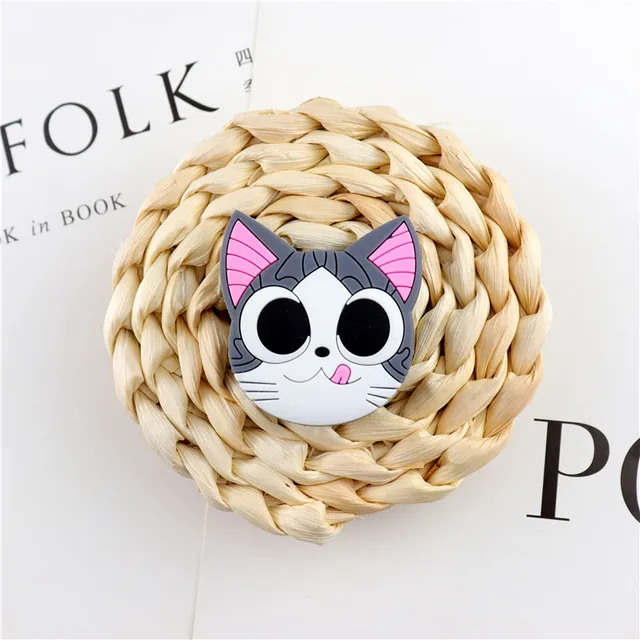 Cute Cat Cartoon Mobile Phone Holder Universal Colorful Mobile Phone Accessorie  Stand Holder Expanding Phones Holder Grip 4