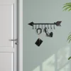 1pc Wall Mounted Arrow Shaped Key Holder, Decorative Key Holder, Household Organizer Key Hanger Rack Towel Rack，Coat rack 5